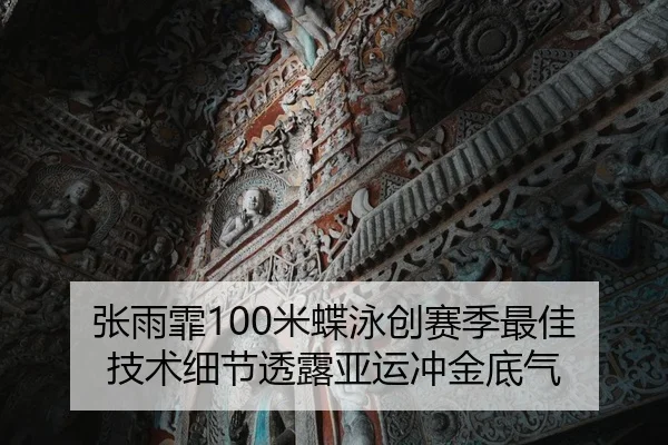 张雨霏100米蝶泳创赛季最佳 技术细节透露亚运冲金底气